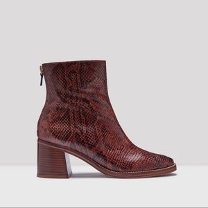 Miista Cybil Brown Snake Leather Boots